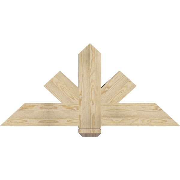 Ekena Millwork Kennewick Rough Sawn Timber Gable Bracket, Douglas Fir, 48"W x 22"H x 4"D x 6"F, 11/12 Pitch GBW048X22X0406KEN00RDF - main